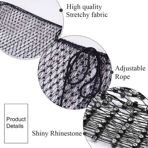 Earent كريستال شبكة التنانير الجسم سلسلة الرقص الشرقي الورك وشاح حجر الراين تنورة الشاطئ زي ملهى ليلي مجوهرات الجسم للنساء والفتيات (أسود) in Kuwait