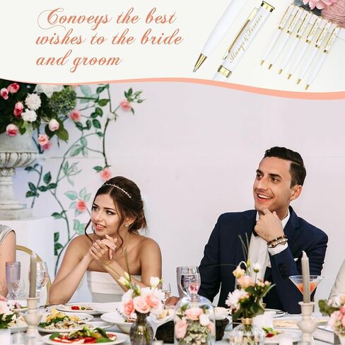 Fumete Wedding Pens Ballpoint Bridal Party Black Ink Twist Ballpoint Pens, Always and Forever Sign Wedding Pens for Bridal Shower Proposal Bachelor Slumber Party Game Favor(12 Pcs) in Saudi Arabia