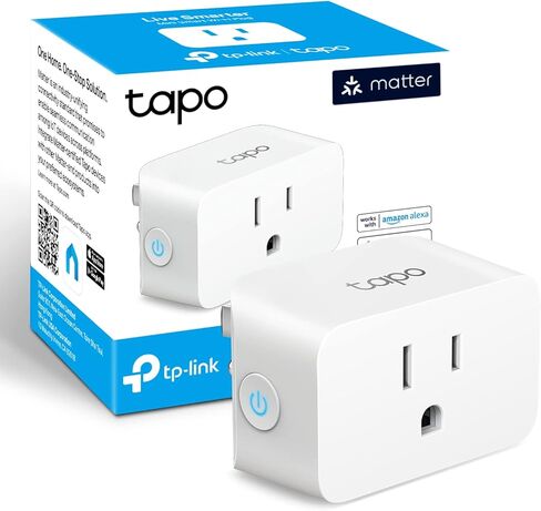 TP-Link Tapo Matter متوافق مع المكونات الذكية الصغيرة، تصميم مضغوط، 15A/1800W كحد أقصى، إعداد سهل للغاية، يعمل مع Apple Home، Alexa وGoogle Home، معتمد من UL، 2.4G Wi-Fi فقط، أبيض، Tapo P125M in Kuwait