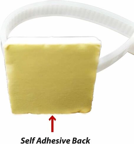 Cable Tie Mounts (25mm x 25mm) Self ADHESIVE Clips Wire Tie Base - Premium Grade Strength Screw-Hole Anchor Point Provides Optimal Strength (100 Clear/White) in Saudi Arabia