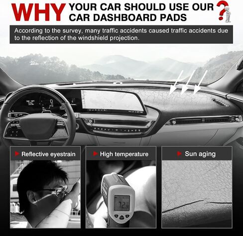 Autorder غطاء لوحة القيادة حصيرة ل 2023 2024 كاديلاك Lyriq اكسسوارات داش غطاء ترقية المخملية داش حصيرة ظلة وهج الأشعة فوق البنفسجية حامي in Saudi Arabia
