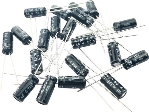 4.7uF 50V Capacitor, 20 PCS 4.7uf Capacitors NP Bipolar Non Polarized Capacitor,4.7uF,50V Non-Polar Electrolytic Capacitor 5x11MM in Saudi Arabia