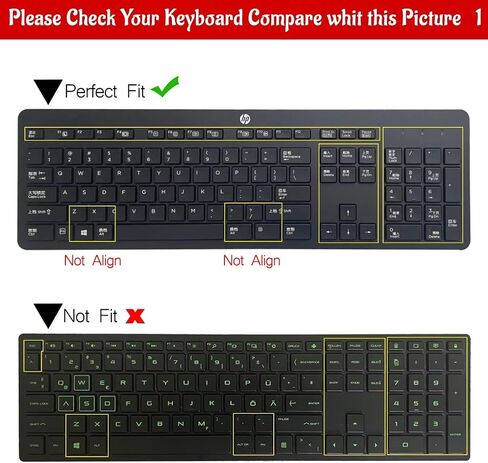 غطاء لوحة المفاتيح لجهاز HP USB Slim Business Keyboard KU-1469 SK-2120 KB-1469 803181 & HP EliteOne 800 G4 الكل في واحد، واقي لوحة المفاتيح HP Slim - شفاف in Saudi Arabia