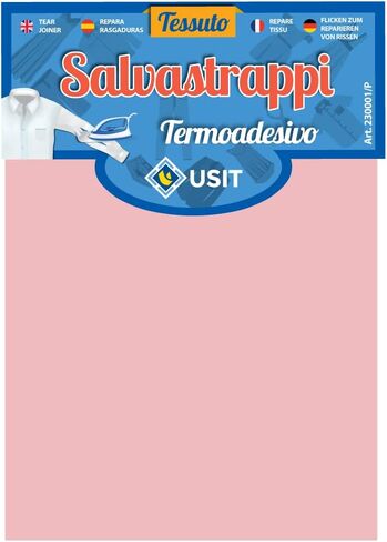 USIT, 1pc Thermoadhesive Cotton Repair Patch, 18"x4.5", Lightweight and Resistant, Bordeaux in Saudi Arabia