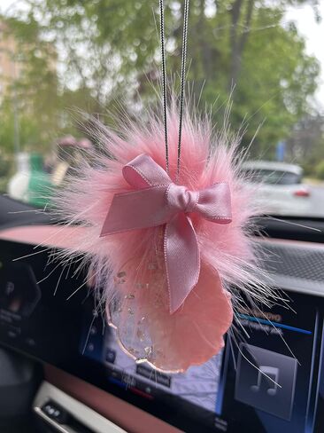 Pink Car Accesories Mirror Hanging Pendant Custom Alphabet Car Decoration - Z in Saudi Arabia