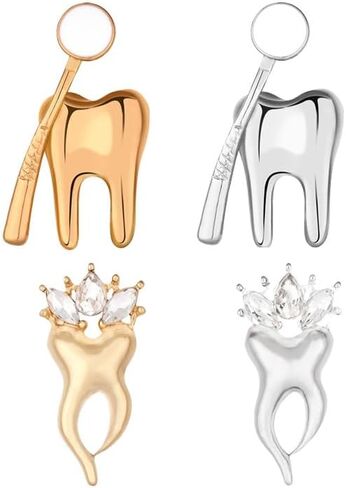 8 Pcs Tooth Brooch Women Girls Lapel Pin Cute Creative Tooth Molar Enamel Pin Funny Happy Tooth and Toothbrush Wearing Masks/Bow Tie /Christmas Hat Tooth Pin Charm Dentist Cartoon Pin Nurse Brooch Doctors Nurse Decor Gift in Saudi Arabia