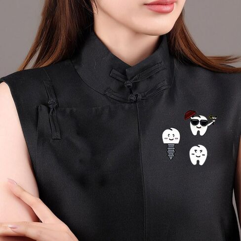 8 Pcs Tooth Brooch Women Girls Lapel Pin Cute Creative Tooth Molar Enamel Pin Funny Happy Tooth and Toothbrush Wearing Masks/Bow Tie /Christmas Hat Tooth Pin Charm Dentist Cartoon Pin Nurse Brooch Doctors Nurse Decor Gift in Saudi Arabia