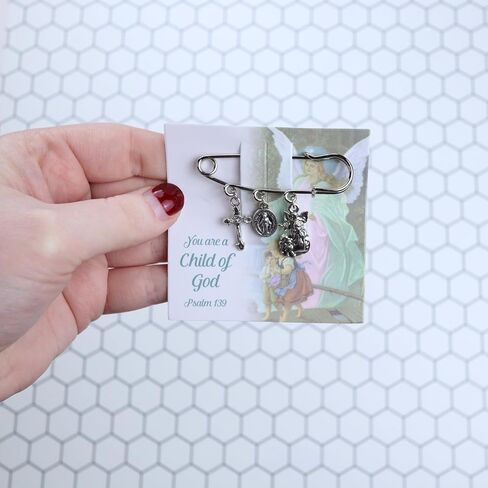 Miraculous You Are A Child of God, Pslam 139 Bible Verse Brooch, Baptism and First Communion Gifts, 2.12 Inches in Saudi Arabia
