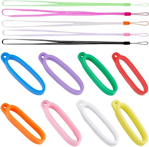 GORGECRAFT 30PCS 10 Colors Anti-Lost Silicone Rubber Rings Holder 40mm/1.57 inch Diameter Multipurpose Adjustable Cases Necklace Lanyard Replacement Pendant Carrying Kit for Pens in Saudi Arabia