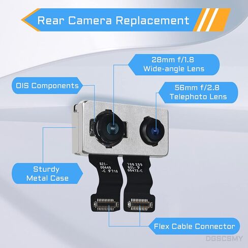 for iPhone 7 Plus Back Camera Replacement OEM Module 12MP Main Rear Lens Parts 7plus 5.5" with Wide Telephoto Lens OIS HDR Photos 4K Video Fix Repair Assemble Tools Kit for A1661 A1784 A1785 in Saudi Arabia