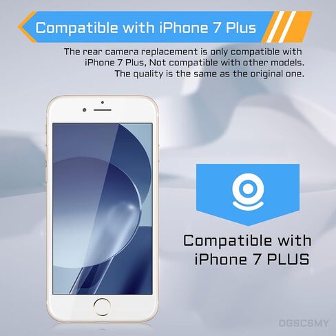 for iPhone 7 Plus Back Camera Replacement OEM Module 12MP Main Rear Lens Parts 7plus 5.5" with Wide Telephoto Lens OIS HDR Photos 4K Video Fix Repair Assemble Tools Kit for A1661 A1784 A1785 in Saudi Arabia