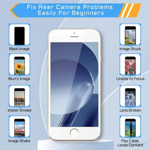 for iPhone 7 Plus Back Camera Replacement OEM Module 12MP Main Rear Lens Parts 7plus 5.5" with Wide Telephoto Lens OIS HDR Photos 4K Video Fix Repair Assemble Tools Kit for A1661 A1784 A1785 in Saudi Arabia