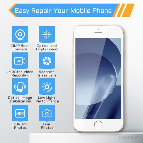 for iPhone 7 Plus Back Camera Replacement OEM Module 12MP Main Rear Lens Parts 7plus 5.5" with Wide Telephoto Lens OIS HDR Photos 4K Video Fix Repair Assemble Tools Kit for A1661 A1784 A1785 in Saudi Arabia