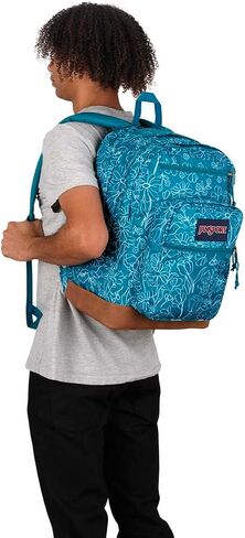 JanSport Backpack with 15-inch Laptop Sleeve - Large Computer Bag Rucksack with 2 Compartments, Ergonomic Straps - Bag for Men, Women - Batik Wash in Saudi Arabia