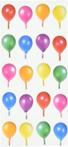 Paper House Productions STP-0039E Birthday Balloons Puffy Stickers (3-Pack) in Saudi Arabia