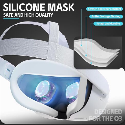 غطاء سيليكون من Ermorgen متوافق مع ملحقات Quest 3 in Kuwait