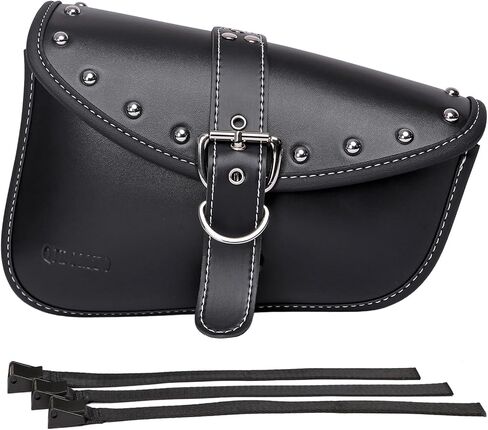 Motorcycle Saddle Bags Side Bags - Saddlebags Softail Pvc Leather for Harley Sportster Waterproof, Side Tool Bag, Universal Storage Tool Bag for Motorbike in Saudi Arabia