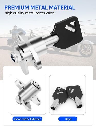 أقفال السرج، مجموعة مفاتيح قفل حقيبة السرج للحقيبة الصلبة المتوافقة مع Harley Davidson Electra Glide، Ultra Classic، Street Glide، Road Glide، Road King 1993-2013 in Kuwait