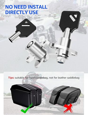 أقفال السرج، مجموعة مفاتيح قفل حقيبة السرج للحقيبة الصلبة المتوافقة مع Harley Davidson Electra Glide، Ultra Classic، Street Glide، Road Glide، Road King 1993-2013 in Kuwait