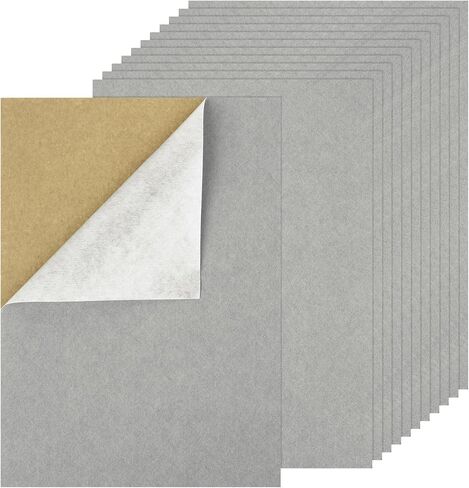 12 Sheets Velvet Felt Sheet 12"x 8" Self Adhesive Felt Fabric Square Sticky-Back Drawer Liner for DIY Craft Sewing Projects(White) in Saudi Arabia