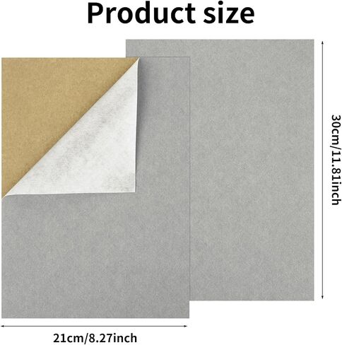 12 Sheets Velvet Felt Sheet 12"x 8" Self Adhesive Felt Fabric Square Sticky-Back Drawer Liner for DIY Craft Sewing Projects(White) in Saudi Arabia