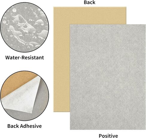 12 Sheets Velvet Felt Sheet 12"x 8" Self Adhesive Felt Fabric Square Sticky-Back Drawer Liner for DIY Craft Sewing Projects(White) in Saudi Arabia