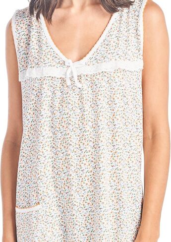 Casual Nights Women's Cotton Sleeveless Nightgown Sleep Shirt Chemise in Saudi Arabia