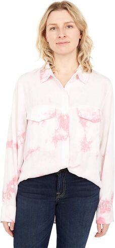 Sanctuary Boyfriend Shirt for Women - Printed, Long-Sleeves & Double Pocketed Casual Tee in Saudi Arabia