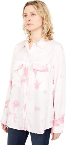 Sanctuary Boyfriend Shirt for Women - Printed, Long-Sleeves & Double Pocketed Casual Tee in Saudi Arabia