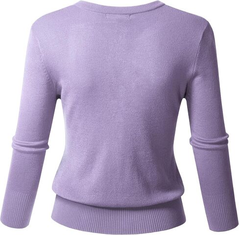 Allsense Women's Button Down 3/4 Sleeve Crew Neck Knit Cardigan Sweater (S-3X) in Saudi Arabia