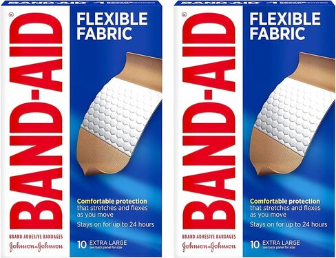 Band-AID Flexible Fabric Bandages, Extra Large 10 ea (Pack of 2) in Saudi Arabia
