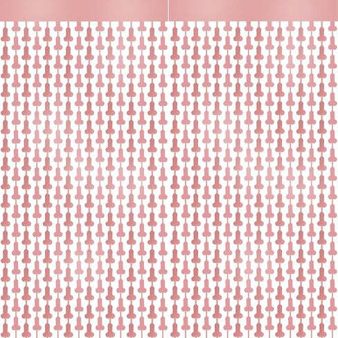 2 حزمة 3.3ft × 6.6ft معدنية احباط هامش الستار لمستلزمات زينة حفلة العازبة، ستائر بهرج لامعة اللافتات صور كشك الدعائم لحفلات الزفاف الدجاجة حفلات الفتيات ليلة خارج in Kuwait