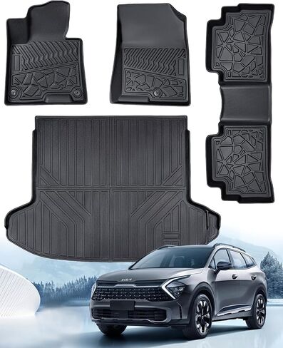 سجادات أرضية كيا سبورتاج 2024 2023 غير هجينة، سجادات أرضية شتوية لكيا سبورتاج، تناسب جميع الأحوال الجوية لسيارة كيا سبورتاج 2023-2024 بطانة سجادة صندوق السيارة لسجاد كيا سبورتاج in Kuwait