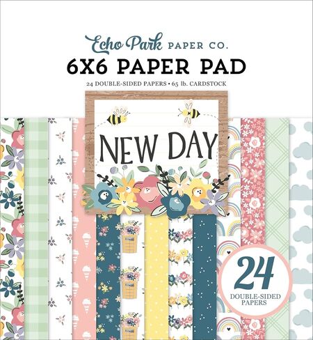 Echo Park Paper Company New Day 6x6 Paper Pad, White in Saudi Arabia