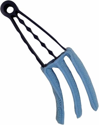 Window Blind Cleaner Duster Brush with Washable 3 Finger Microfiber Sleeve, Shutter Cleaning Tool (1 Pack, Blue) in Saudi Arabia