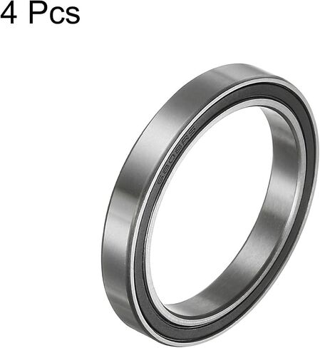 4pcs 6808-2RS Deep Groove Ball Bearings 40mm Bore 52mm OD 7mm Thick Chrome Steel ABEC3 Double Sealed Bearing for Motors Pumps Conveyors in Saudi Arabia