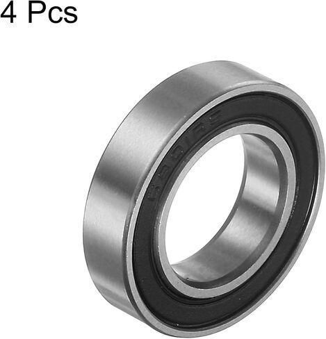 4pcs 6808-2RS Deep Groove Ball Bearings 40mm Bore 52mm OD 7mm Thick Chrome Steel ABEC3 Double Sealed Bearing for Motors Pumps Conveyors in Saudi Arabia