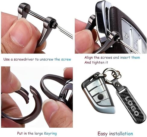 قطعة واحدة من سلسلة مفاتيح السيارة المتوافقة مع سلسلة مفاتيح Cooper S ذات نسيج ألياف الكربون الممتازة وحلقات مفاتيح قابلة للفصل in Kuwait