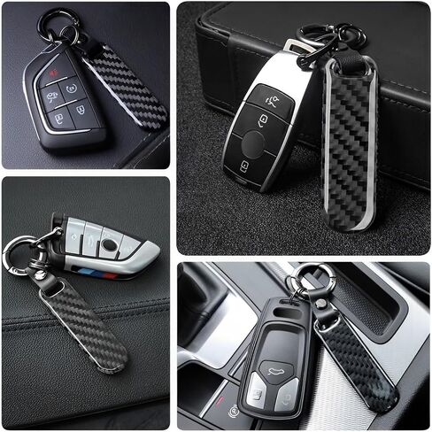 قطعة واحدة من سلسلة مفاتيح السيارة المتوافقة مع سلسلة مفاتيح Cooper S ذات نسيج ألياف الكربون الممتازة وحلقات مفاتيح قابلة للفصل in Kuwait