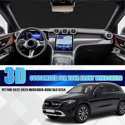 استبدال ظل الشمس للزجاج الأمامي لسيارة مرسيدس بنز GLS 2019-2024، 6 طبقات قابلة للطي لحماية حاجب الشمس للنافذة، تحجب حرارة أشعة الشمس، تحافظ على برودة سيارتك (GLS) in Saudi Arabia