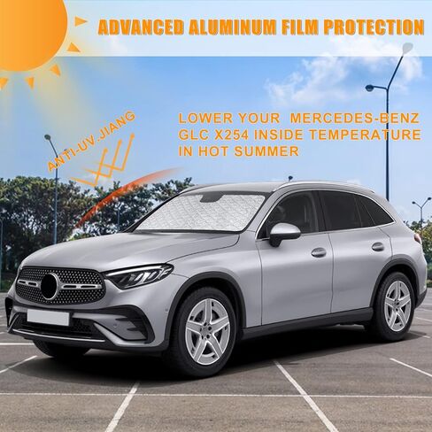 استبدال ظل الشمس للزجاج الأمامي لسيارة مرسيدس بنز GLS 2019-2024، 6 طبقات قابلة للطي لحماية حاجب الشمس للنافذة، تحجب حرارة أشعة الشمس، تحافظ على برودة سيارتك (GLS) in Saudi Arabia