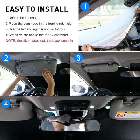 مظلة الشمس للزجاج الأمامي لسيارة Toyota Sienna 2011-2020، مظلة أمامية قابلة للطي حاجب من الشمس درع واقي ملحقات الكابينة للسيارة in Kuwait