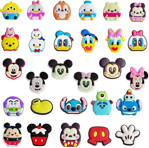 28pc Cartoon anime Shoe Charms Garden Shoes Accessories Teens, boys, girls, men, women Party gifts in Saudi Arabia