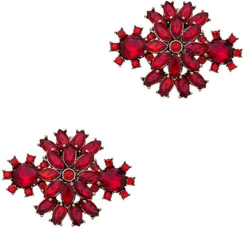 Ruihfas Fashion 2Pcs Korean Fashion Rhinestones Flower Shoe Clips Wedding Party Shoes Buckles Decorations in Saudi Arabia