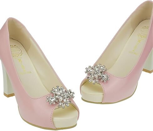 Ruihfas Fashion 2Pcs Korean Fashion Rhinestones Flower Shoe Clips Wedding Party Shoes Buckles Decorations in Saudi Arabia