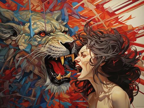 Rovepic 5D Diamond Art Painting Kits Woman Round Full Drill, DIY Paint with Diamonds Art Tiger Crystal Rhinestone Cross Stitch for Home Office Wall Crafts Decorations 12×16 Inch in Kuwait