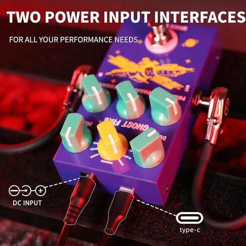 دواسة جيتار GHOSTFIRE ريفيرب 9 أوضاع تأثيرات ريفيب دواسة الفضاء تأخير الصدى الرقمي in Kuwait