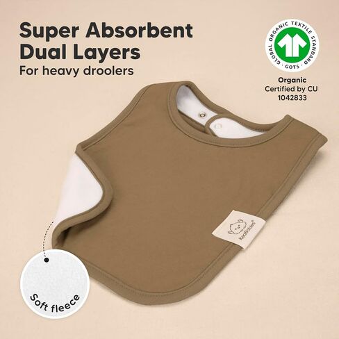 Keababies 8-Pack Organic Baby Bibs for Boy, Girl and 8-Pack Muslin Bibs, Baby Bibs for Boys, Girls - Drool Bibs for Baby Girl, Boy, Toddler, Infant Bib, Cotton Bib - Muslin Bandana Bib, Baby Drool Bib in Saudi Arabia
