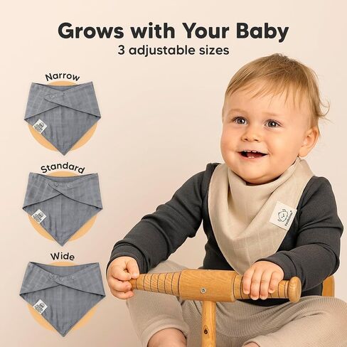 Keababies 8-Pack Organic Baby Bibs for Boy, Girl and 8-Pack Muslin Bibs, Baby Bibs for Boys, Girls - Drool Bibs for Baby Girl, Boy, Toddler, Infant Bib, Cotton Bib - Muslin Bandana Bib, Baby Drool Bib in Saudi Arabia