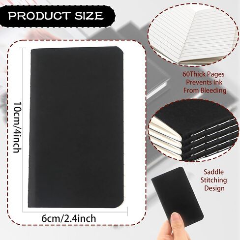24 Pack Mini Notebooks 2.5'' x 4'' Small Notebook Bulk Black Pocket Memo Notepads for School Office Home Supplies in Saudi Arabia